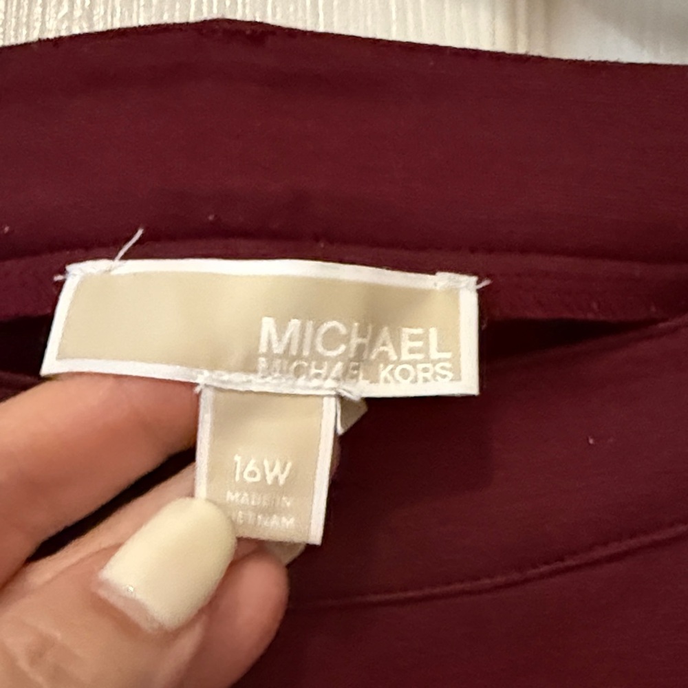 Michael Kors Deep Red Trousers - Picture 2 of 6